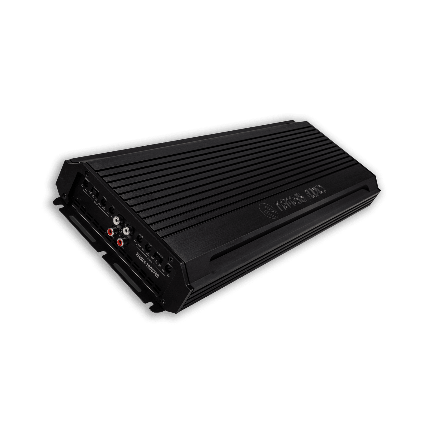 Nemesis Audio FIERCE-7000X4D high-output mids and highs amplifier left side view
