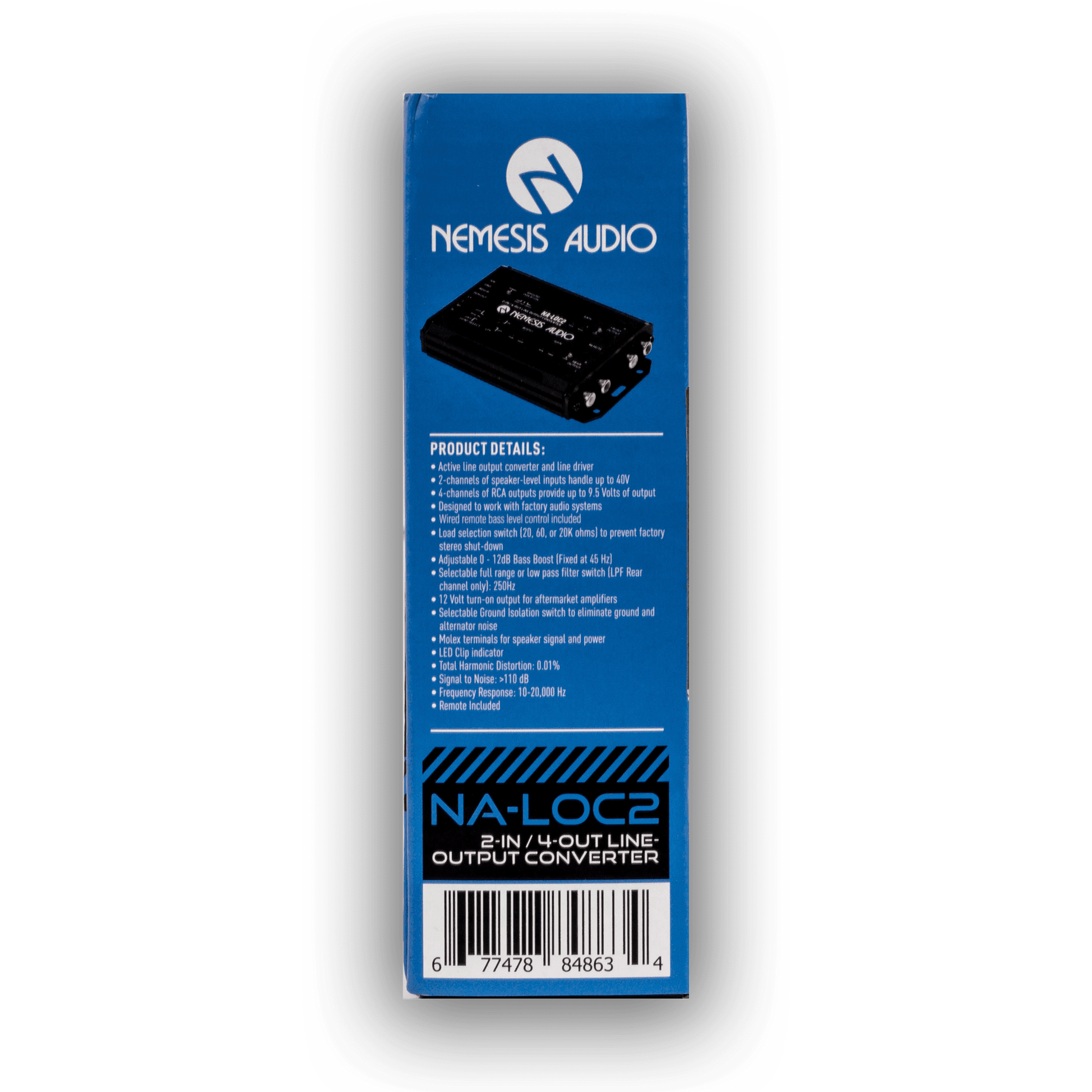 Nemesis Audio NA-LOC2 subwoofer install signal processor side view
