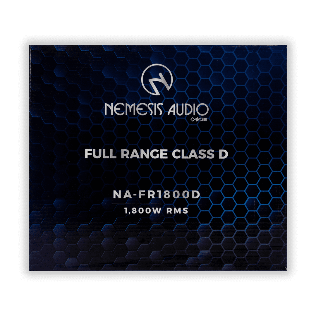 Nemesis Audio NA-FR1800D 1800W RMS amplifier retail box front