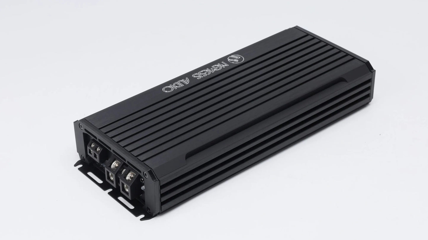 Nemesis Audio MICRO-2400D Class D amplifier heat sink detail