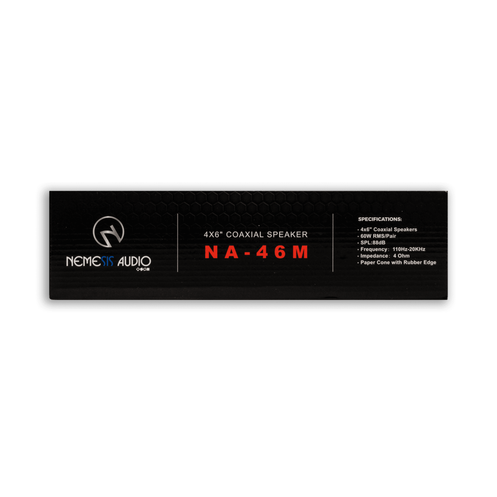 Nemesis Audio NA-46M 4x6-inch 60W RMS speaker retail box side