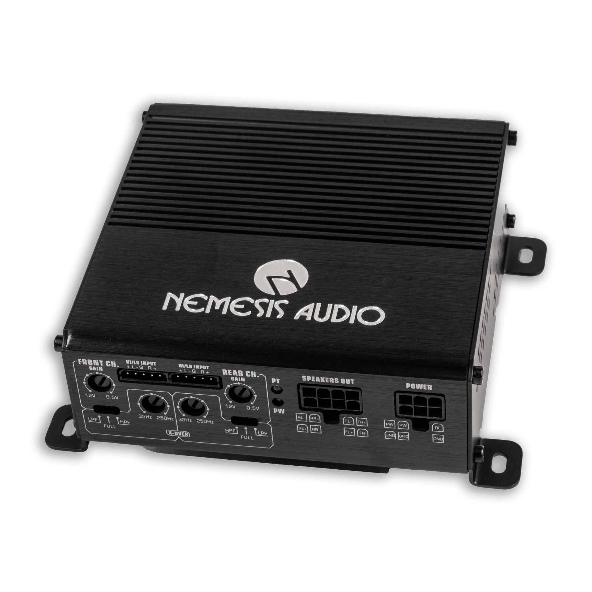 Nemesis Audio NA-500X4D 4-channel car audio amplifier controls