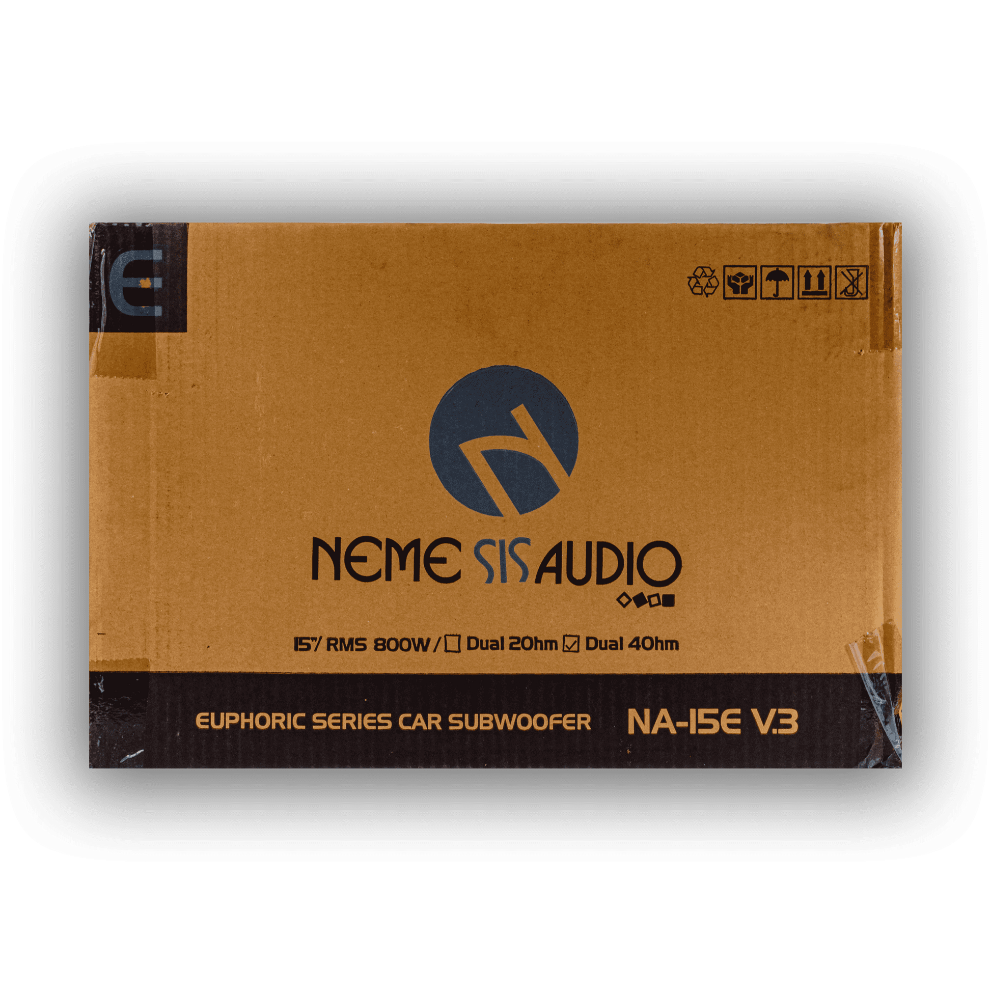 Nemesis Audio NA-15E V.3 15-inch 800W RMS subwoofer retail box front