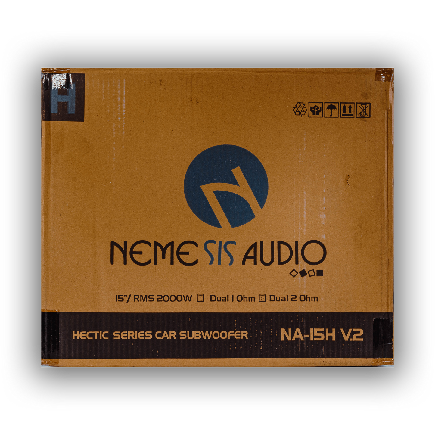 Nemesis Audio NA-15F 15-inch 1200W RMS subwoofer retail box front