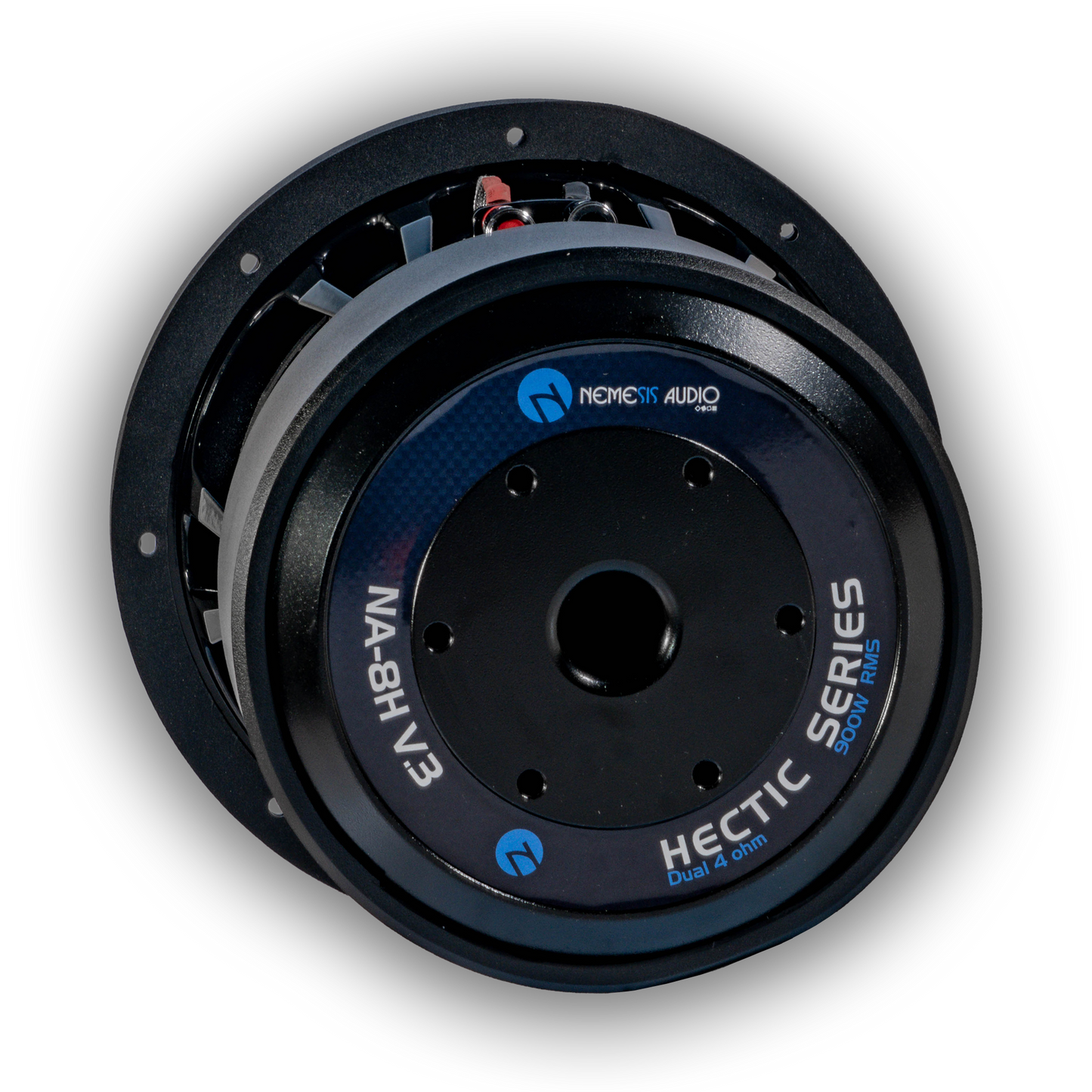 Nemesis Audio NA-8H V.3 8-inch subwoofer rear motor view
