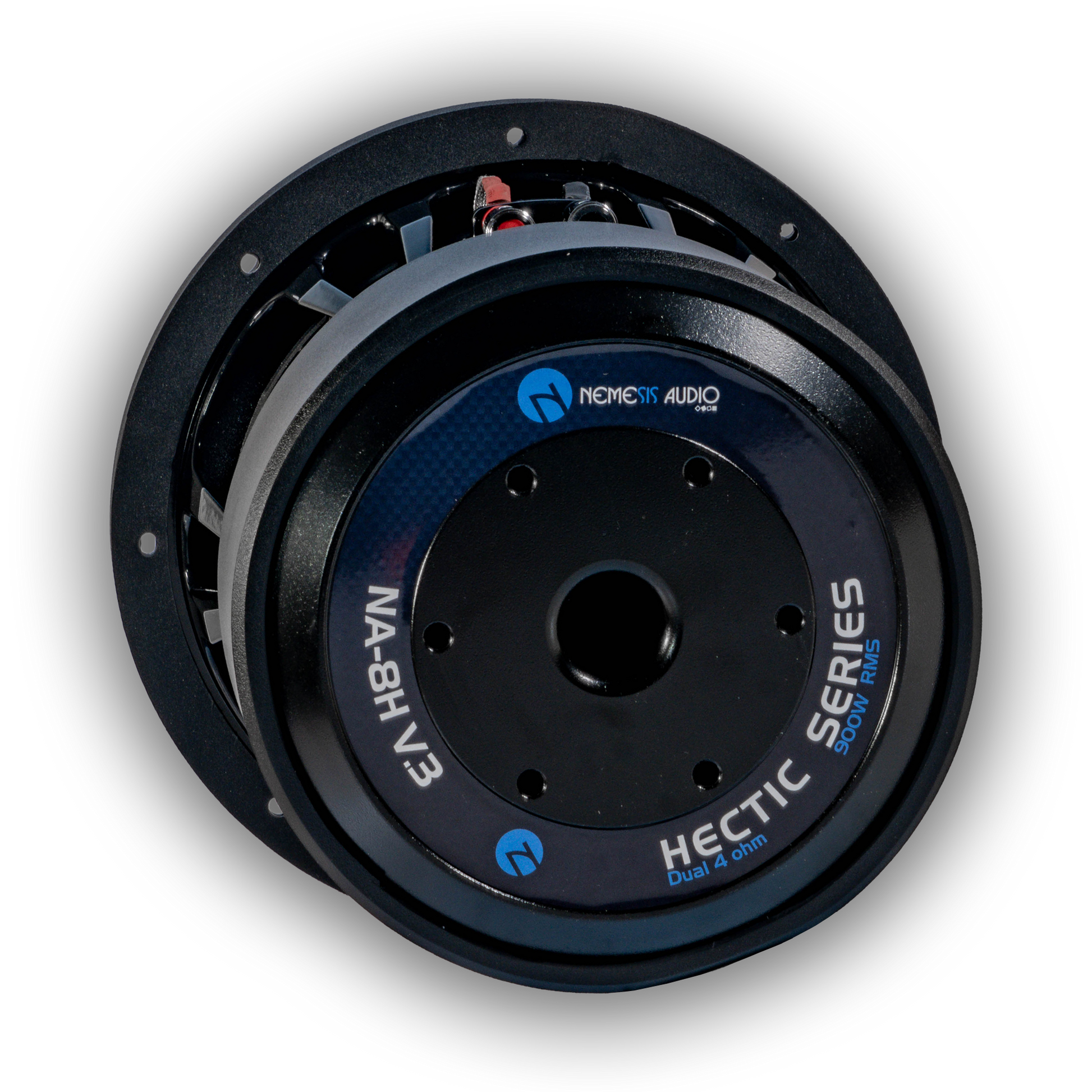 Nemesis Audio NA-8H V.3 8-inch subwoofer rear motor view