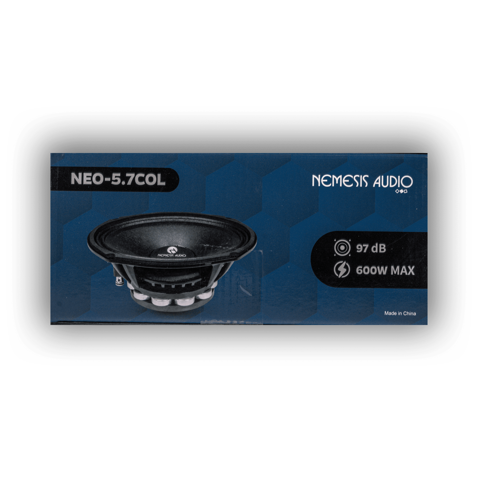 Nemesis Audio NEO-5.7COL oval pro coaxial speaker side angle
