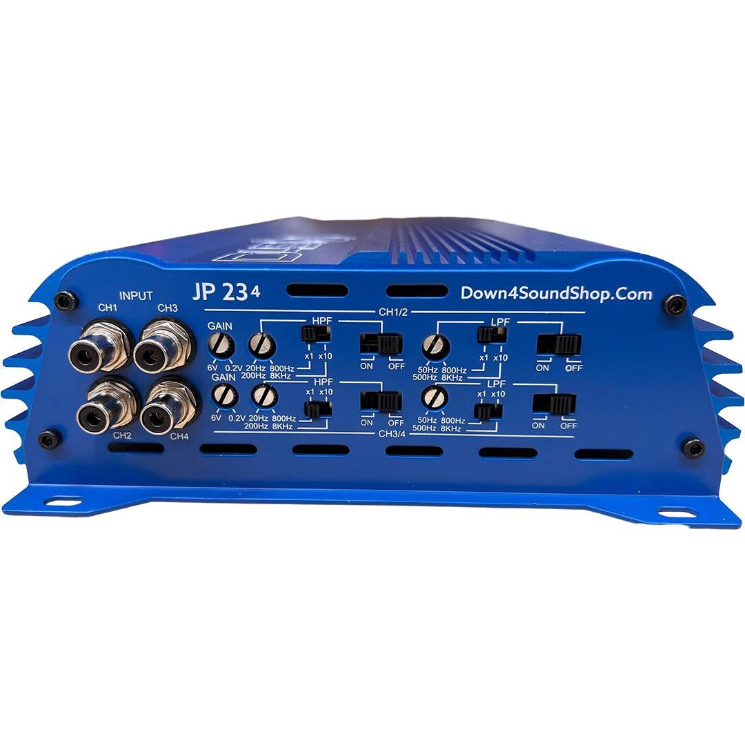 Down4Sound JP234 4-channel car audio amplifier connection detail