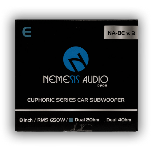 Nemesis Audio NA-8E V.3 Euphoric 8-inch subwoofer product box front