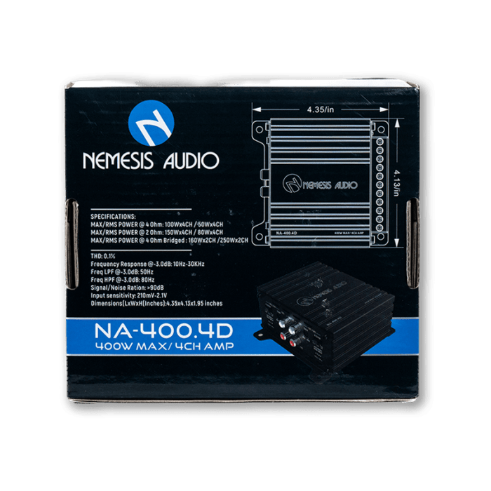 Nemesis Audio NA-400.4D 400W Max 4-Channel Micro Amplifier