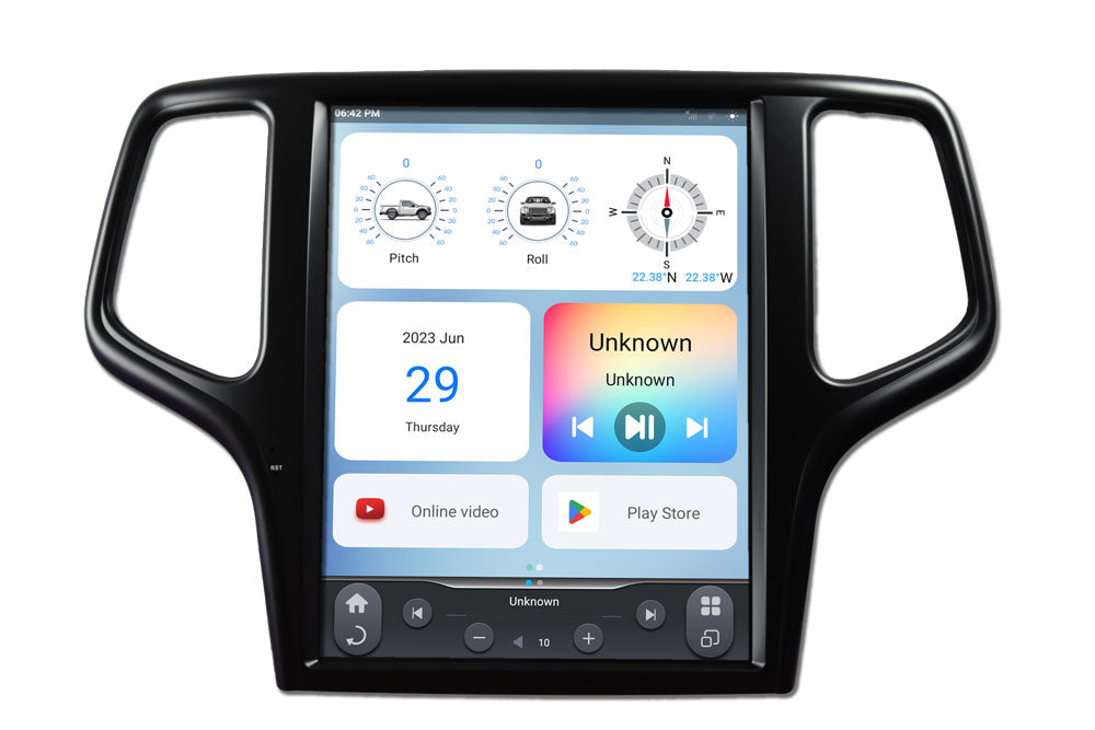 Linkswell GEN 6 T-Style radio for Jeep Grand Cherokee large touchscreen head unit TS-JPGC12-1RR-6H