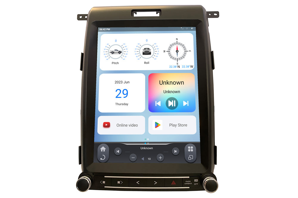 Linkswell GEN 6 T-Style radio for 2013-2014 Ford F-Series and F-150 large touchscreen head unit TS-FDOP12-1RR-6H