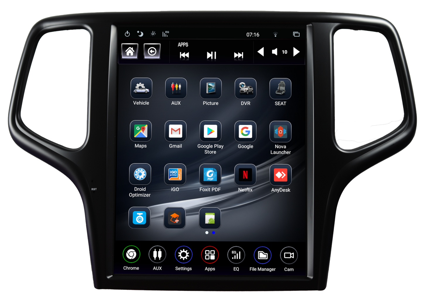 Linkswell GEN 6 Ford Ranger radio app view