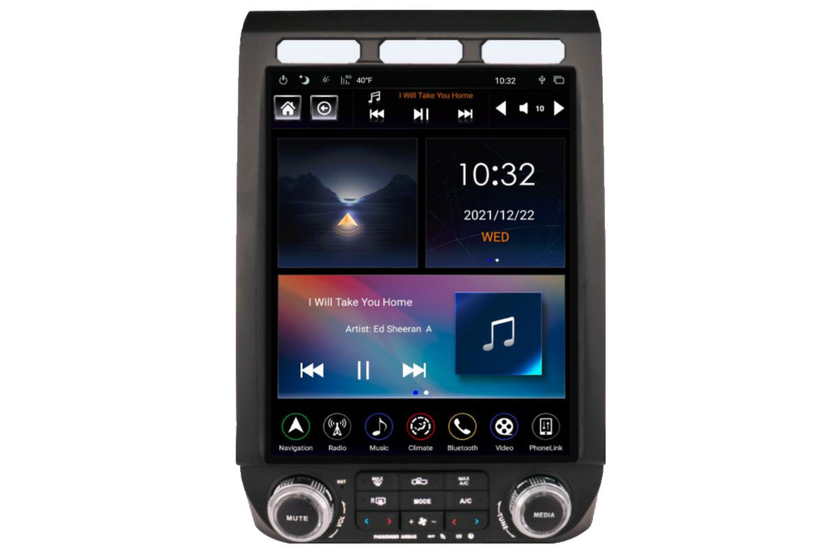 Linkswell GEN 5 T-Style radio for Ford Expedition and Super Duty work truck large touchscreen head unit TS-FDED12-1KB-5B
