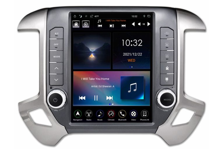 Linkswell GEN 5 T-Style Radio for 2014-19 GM Trucks front view