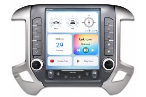 Linkswell GEN 6 T-Style Radio for 2014-19 Chevy Silverado and GMC Sierra front view