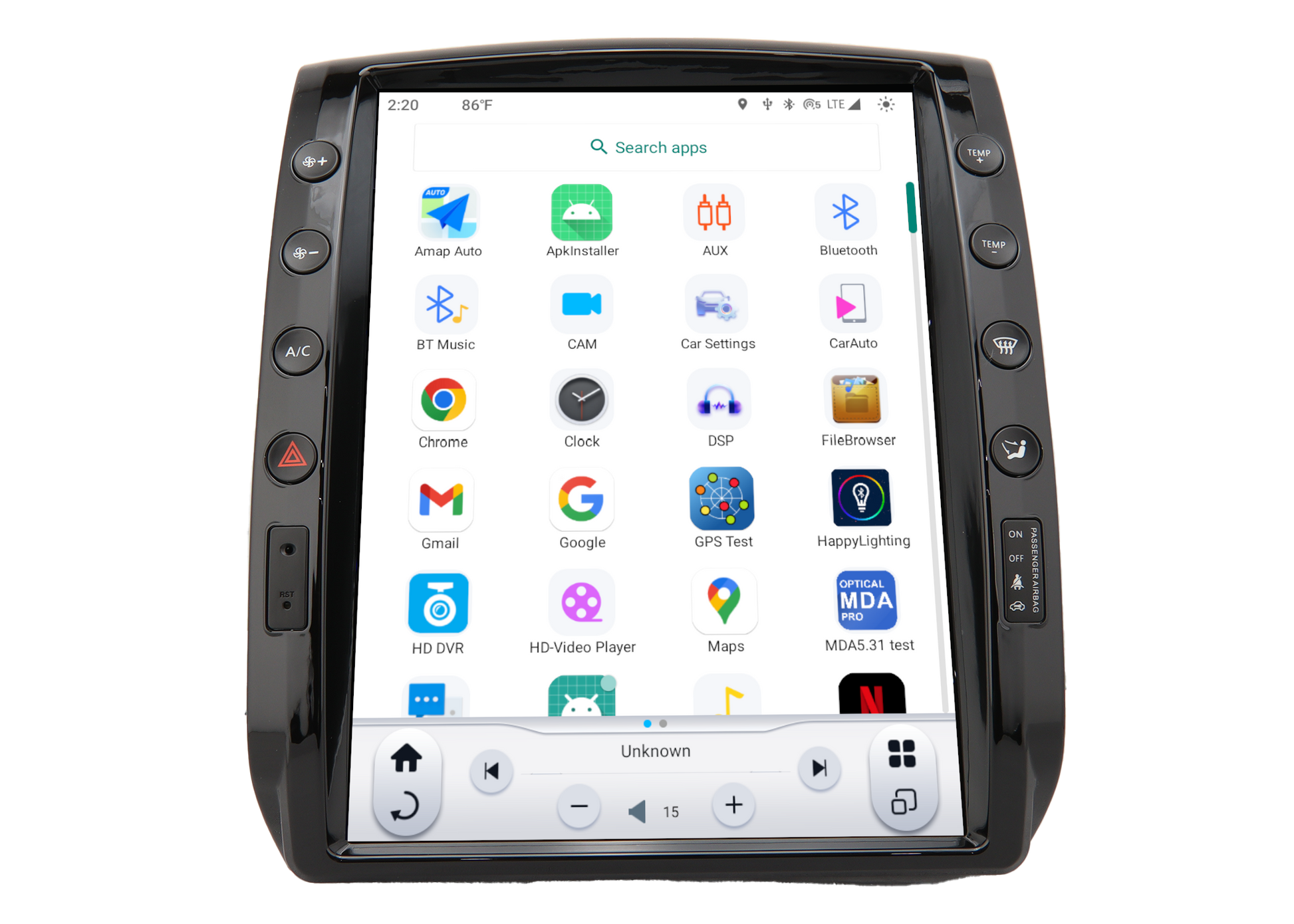Linkswell GEN 6 Tacoma apps screen