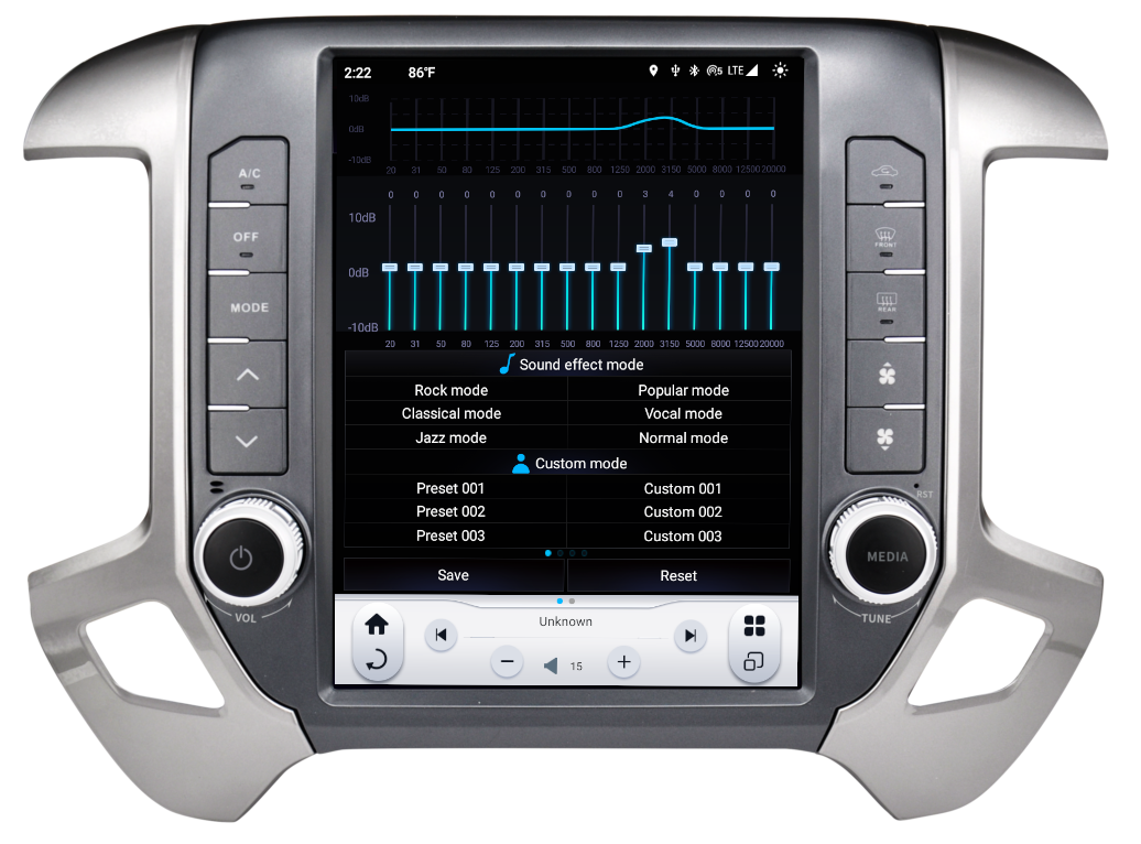 Linkswell GEN 6 GM truck EQ screen