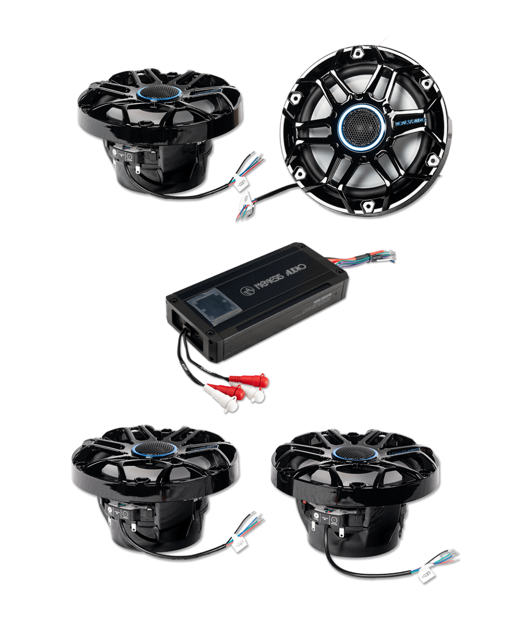 Nemesis Audio Marine Voice Package - 4x SOAK-65 Speakers + SOAK-2800 Amplifier