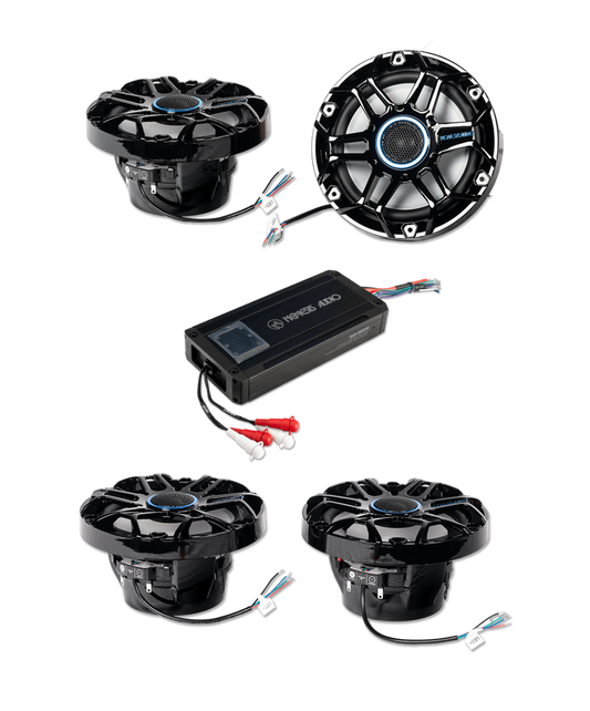 Nemesis Audio Marine Voice Package - 4x SOAK-65 Speakers + SOAK-2800 Amplifier