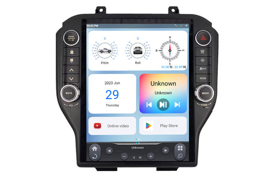Linkswell GEN 6 T-Style radio for 2015-2023 Ford Mustang large touchscreen head unit TS-FDMU12-1RR-6H