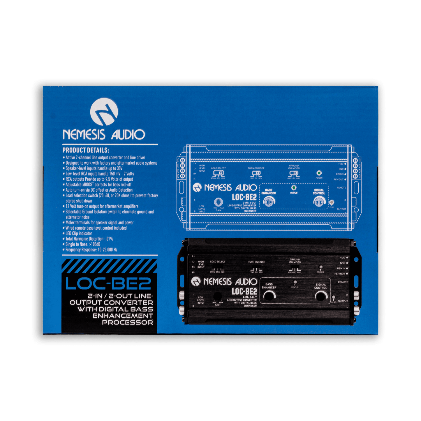 LOC-BE2 | 2-In / 2-Out Line-Output Converter with Digital Bass Enhancement Processor image 5