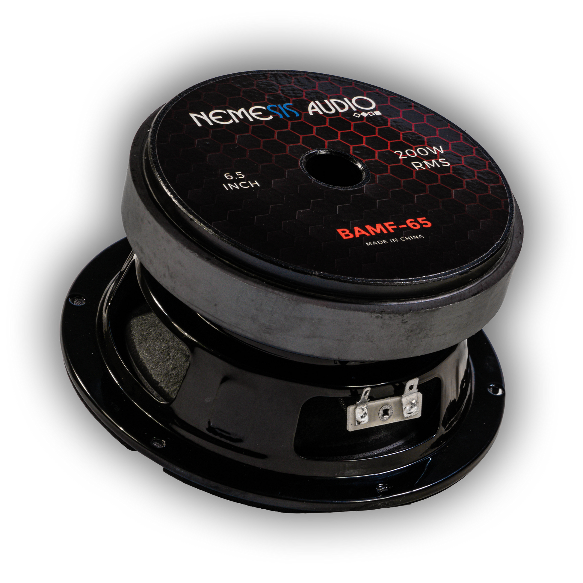 Nemesis Audio NA-BAMF65 pro audio midrange speaker side angle