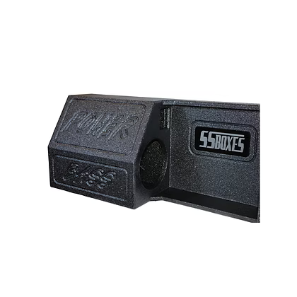 SSBOXES SSBOLERO 2x8 single cab truck subwoofer box bedliner finish