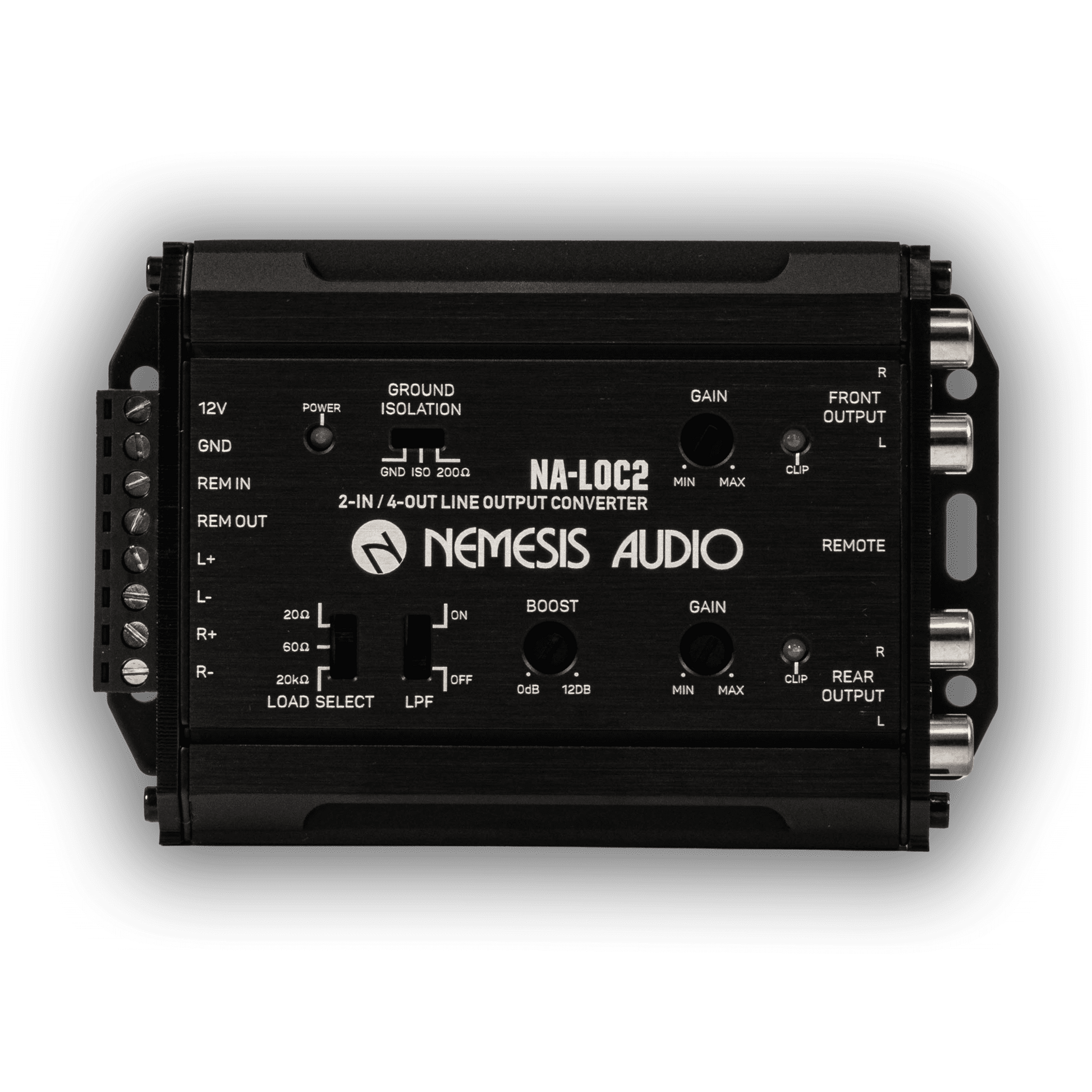 Nemesis Audio NA-LOC2 line output converter front view