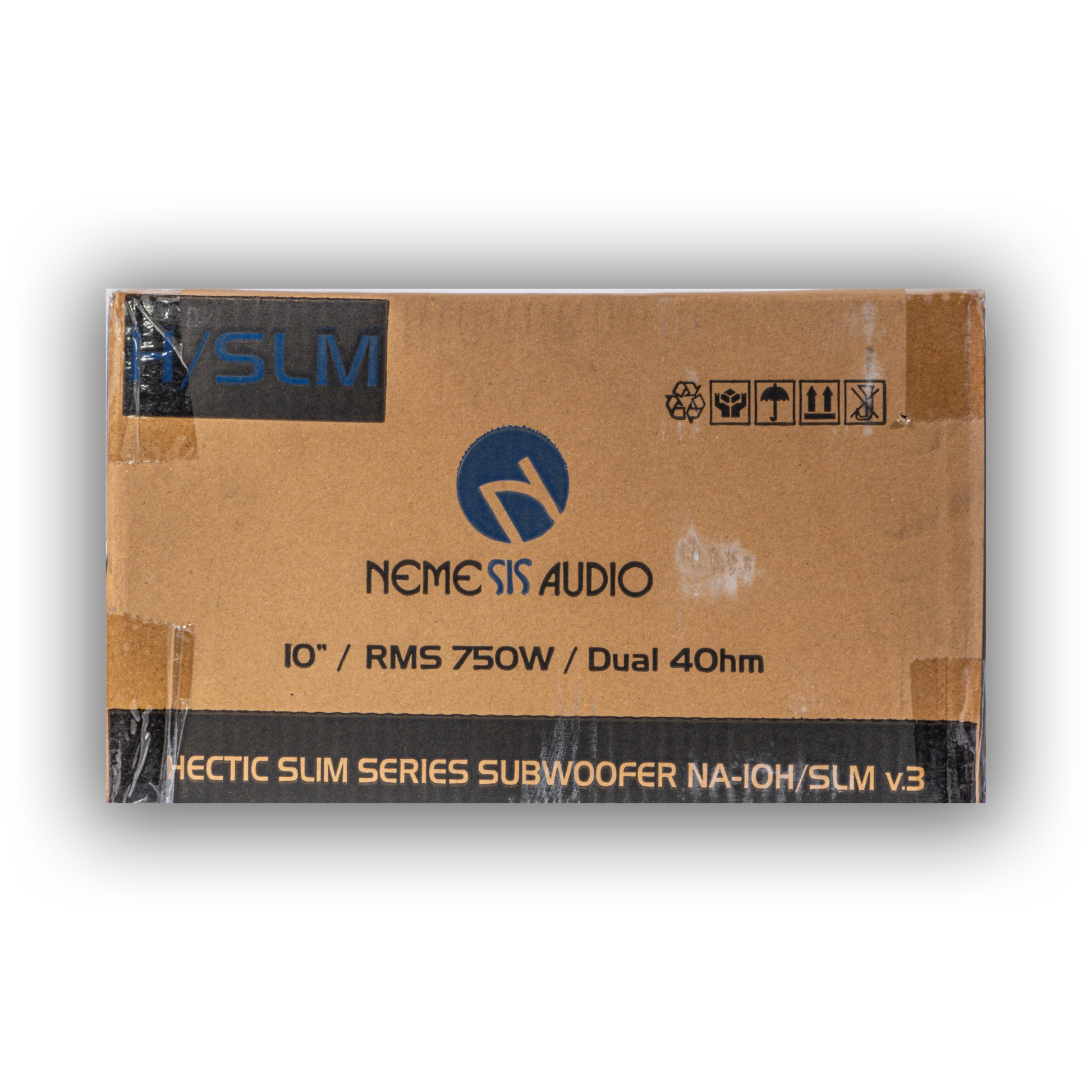 Nemesis Audio NA-10H-SLM V.3 10-inch 800W RMS subwoofer retail box front