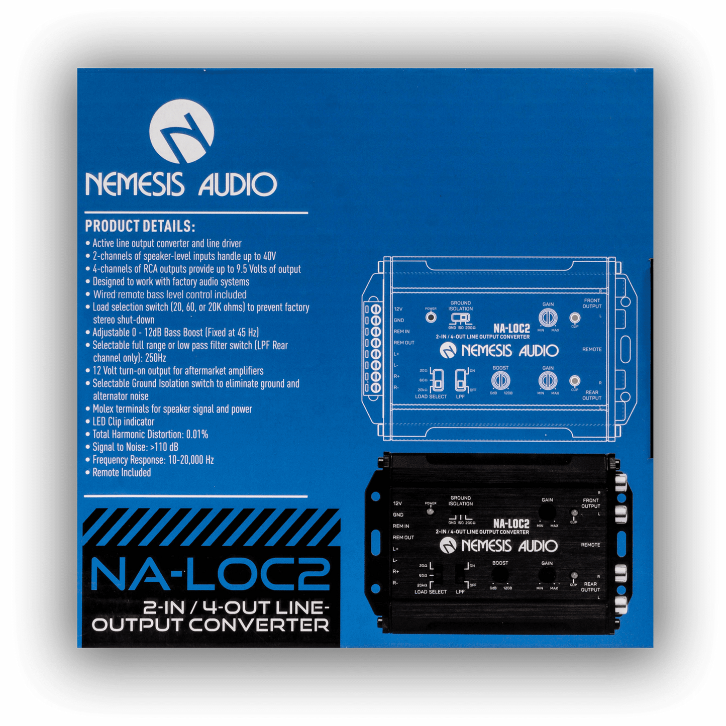 Nemesis Audio NA-LOC2 line driver rear view