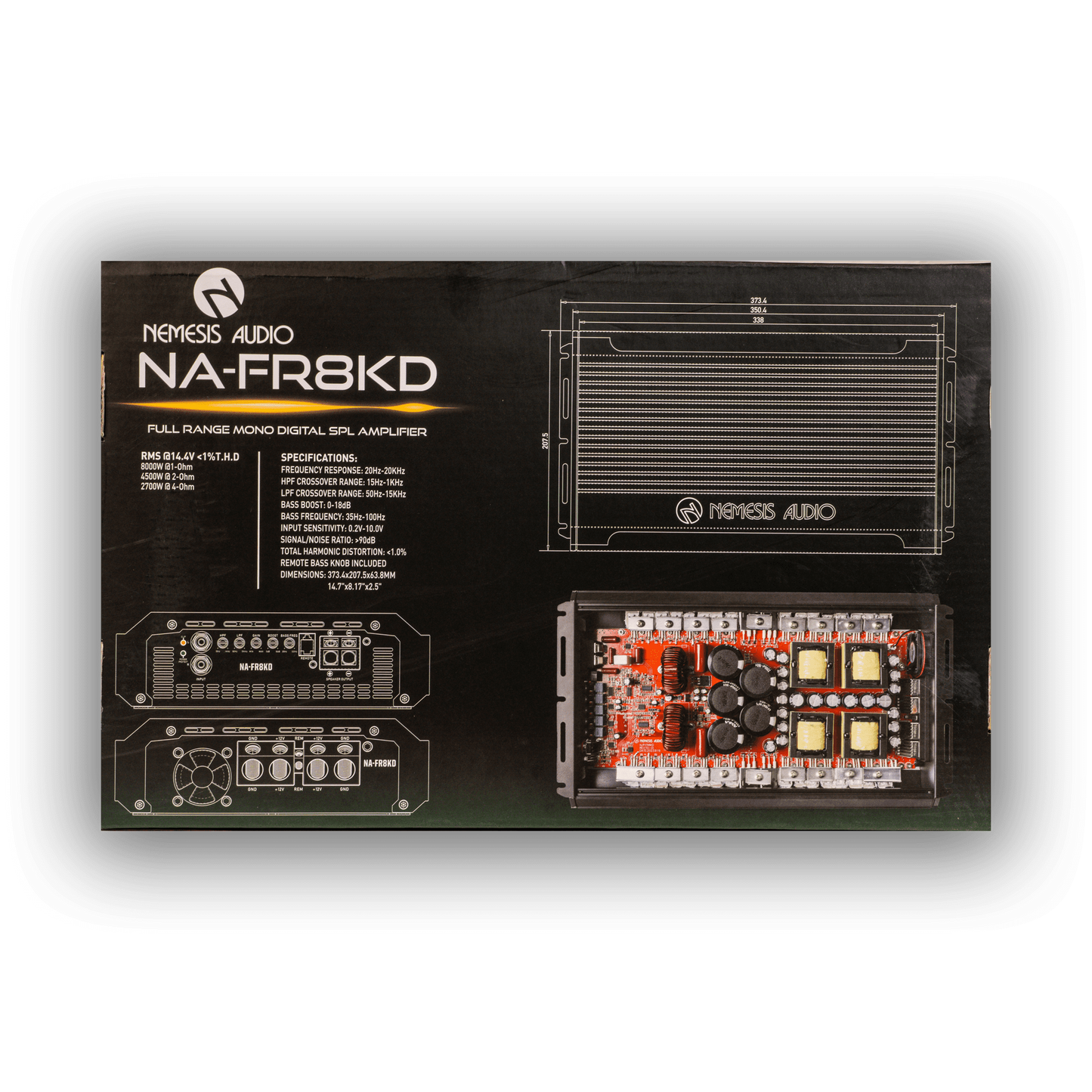NA-FR8KD | 8000W RMS @ 1-Ohm Full Range Mono Digital SPL Amplifier image 5