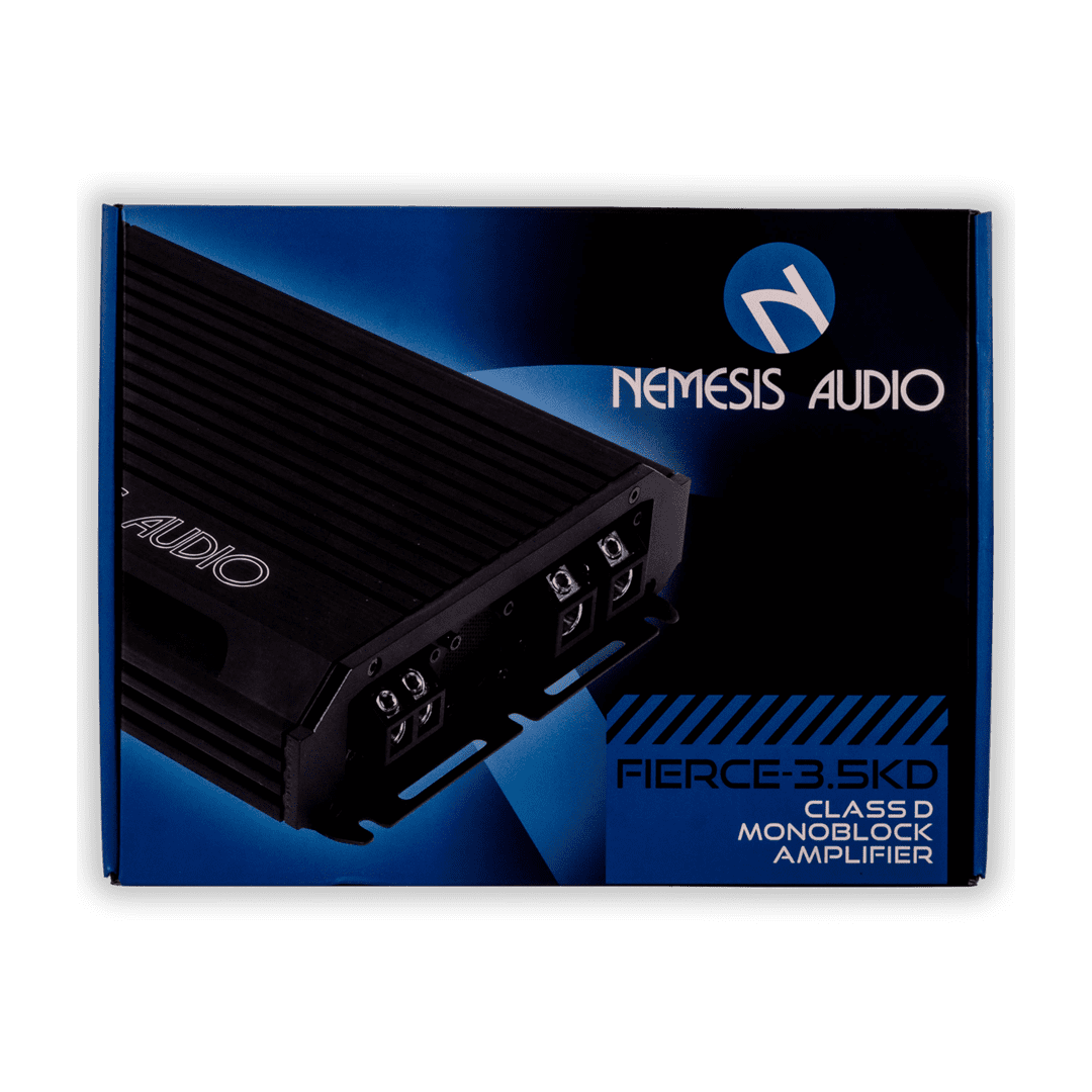 Nemesis Audio FIERCE-3.5KD 1 ohm stable amplifier retail box front