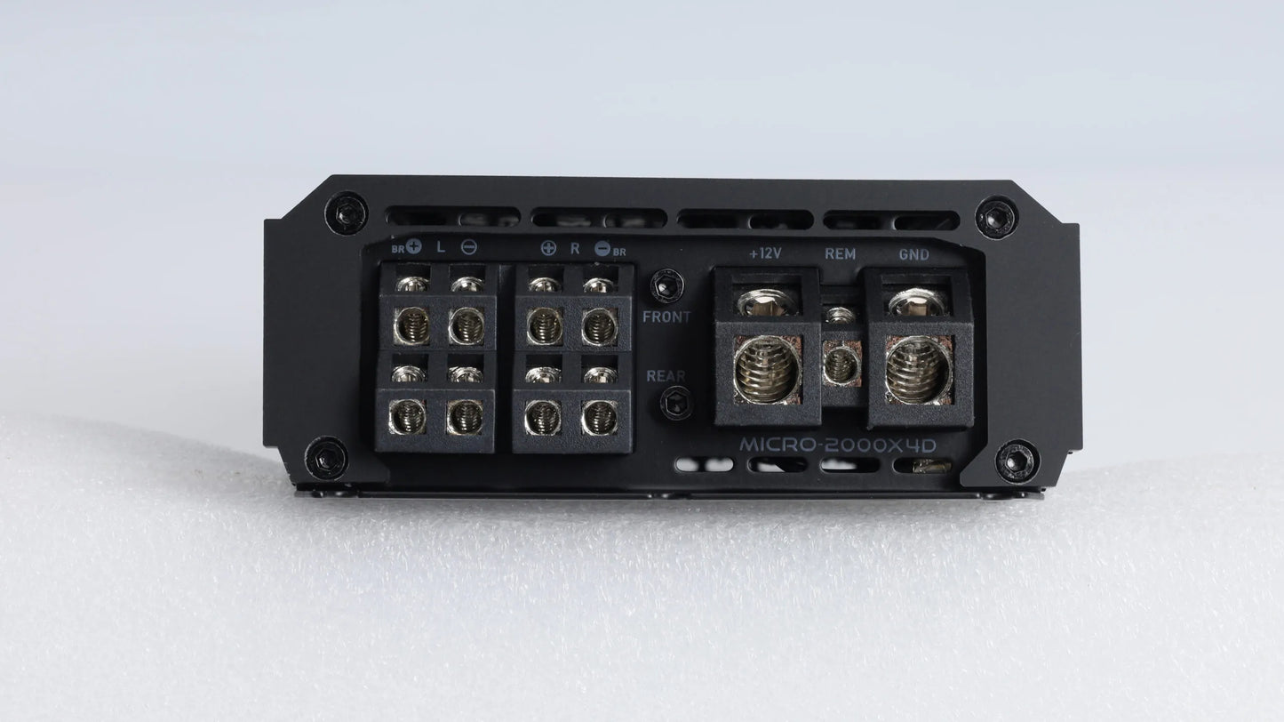 Nemesis MICRO-2000X4D 4-channel amplifier controls detail
