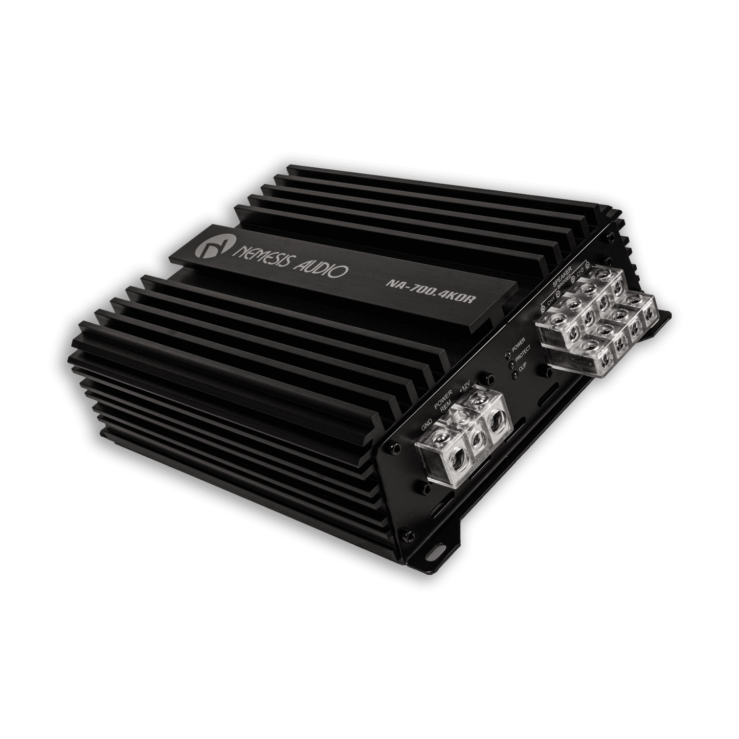 Nemesis NA-700.4KOR mids and highs amplifier angled right view