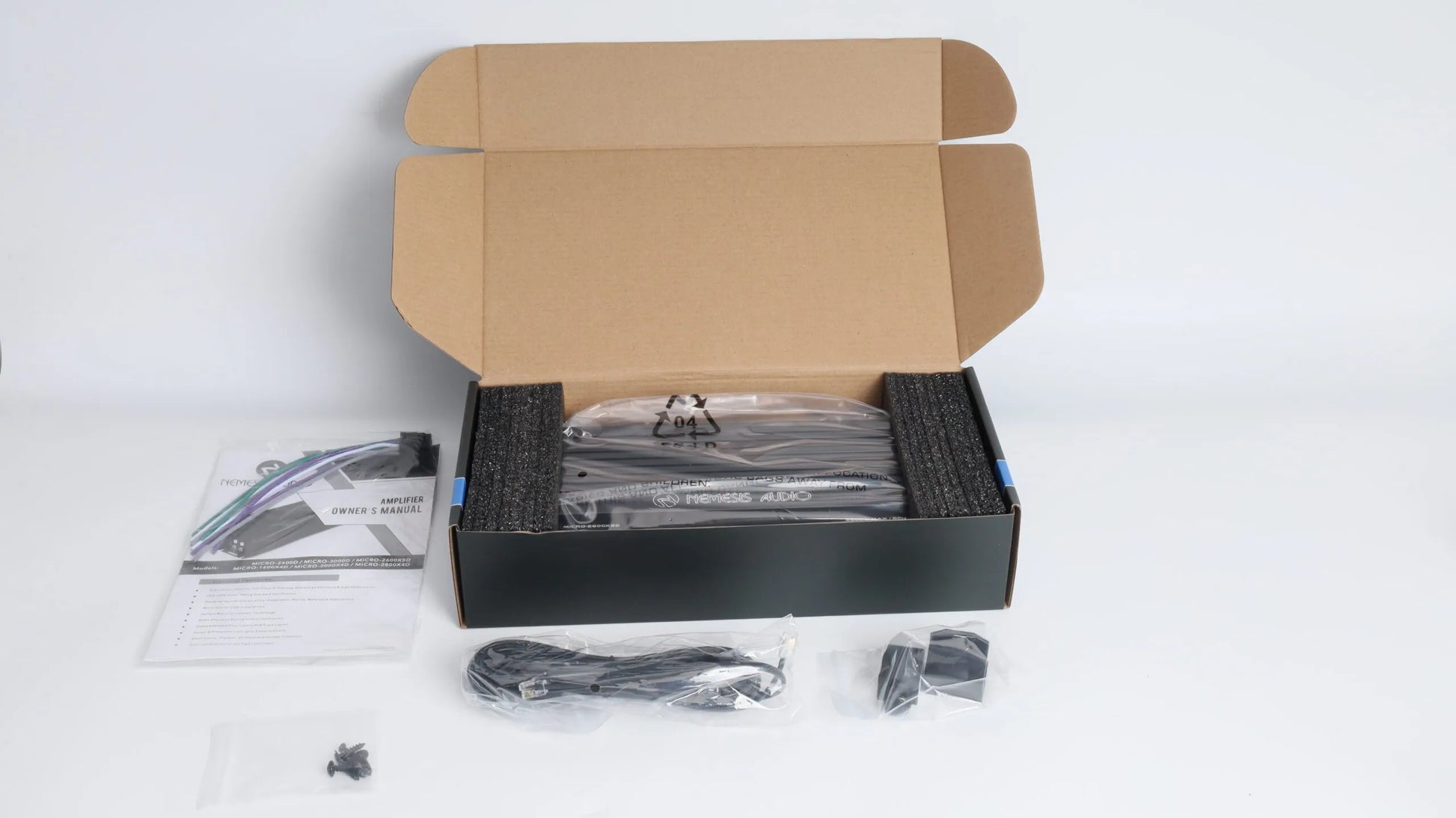 Nemesis Audio MICRO-2600X5D compact full system amplifier box details