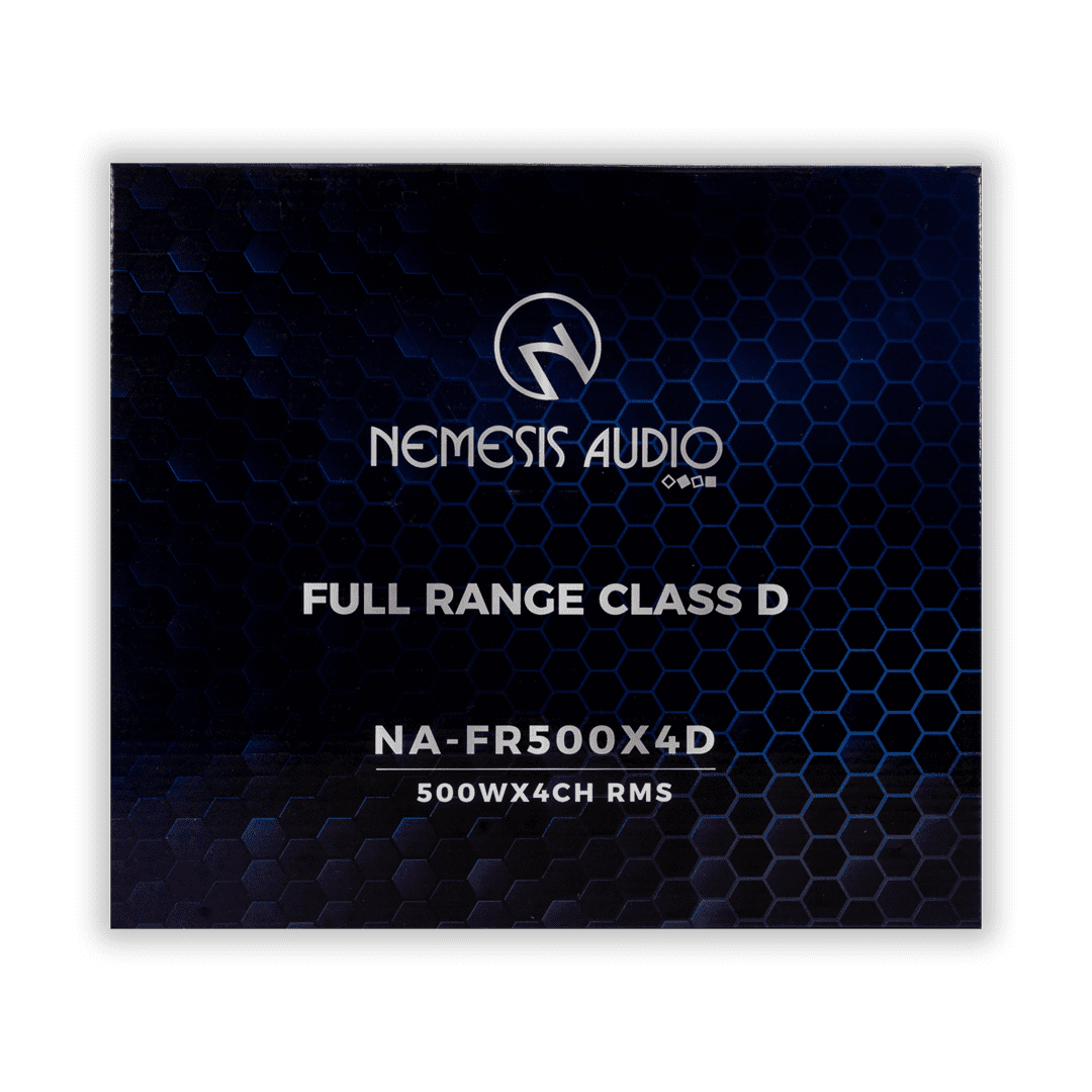 Nemesis Audio NA-FR500X4D amplifier retail box front