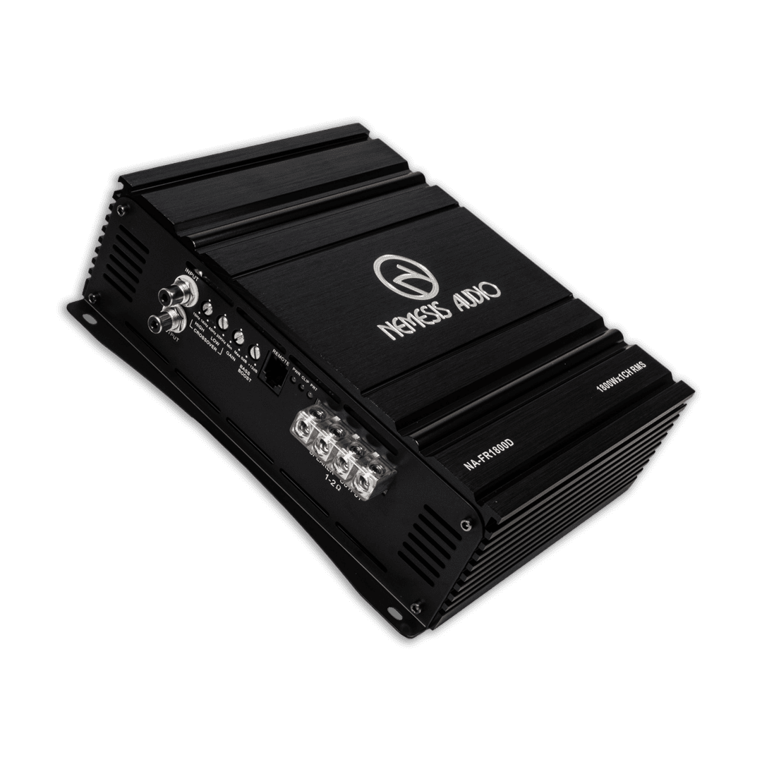Nemesis Audio NA-FR1800D 1800W RMS amplifier left side connections