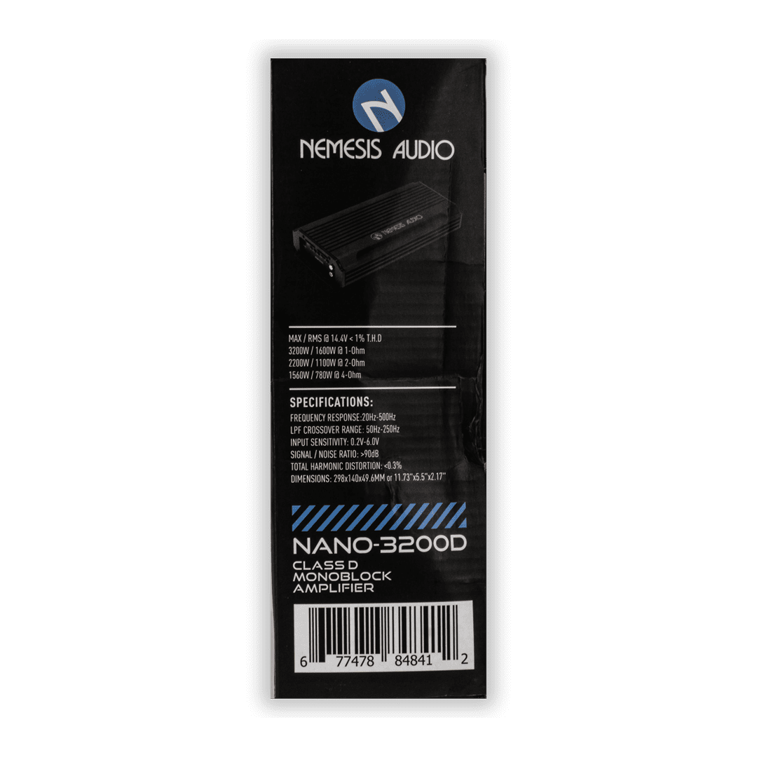 NANO-3200D | Class D Monoblock Car Amplifier 1600 Watts @ 1-Ohm image 6