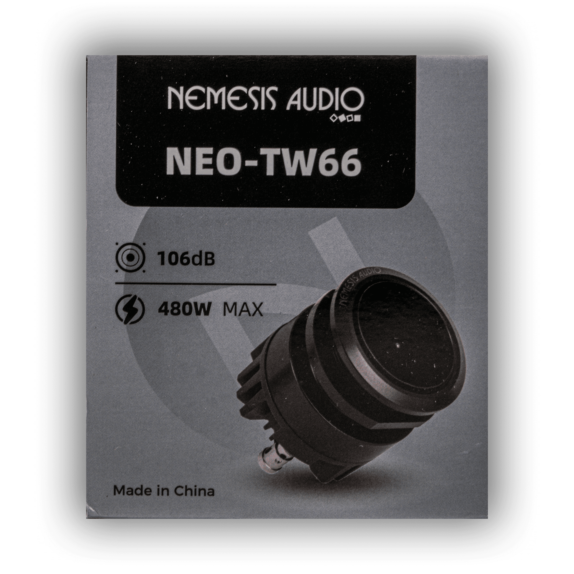 Nemesis Audio NEO-TW66 super tweeters retail box side