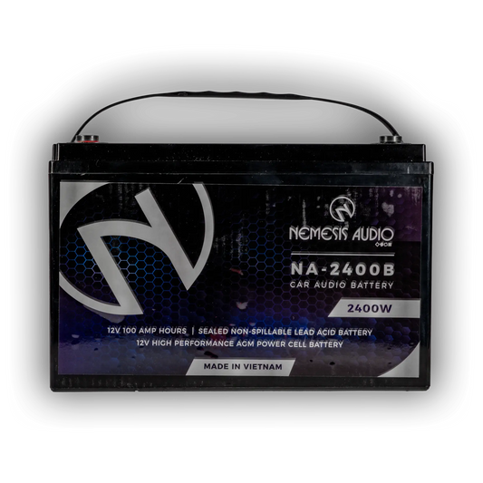 NA-2400B | 2400W Car Audio Battery 12V/100AMP Hours AGM Battery image 0