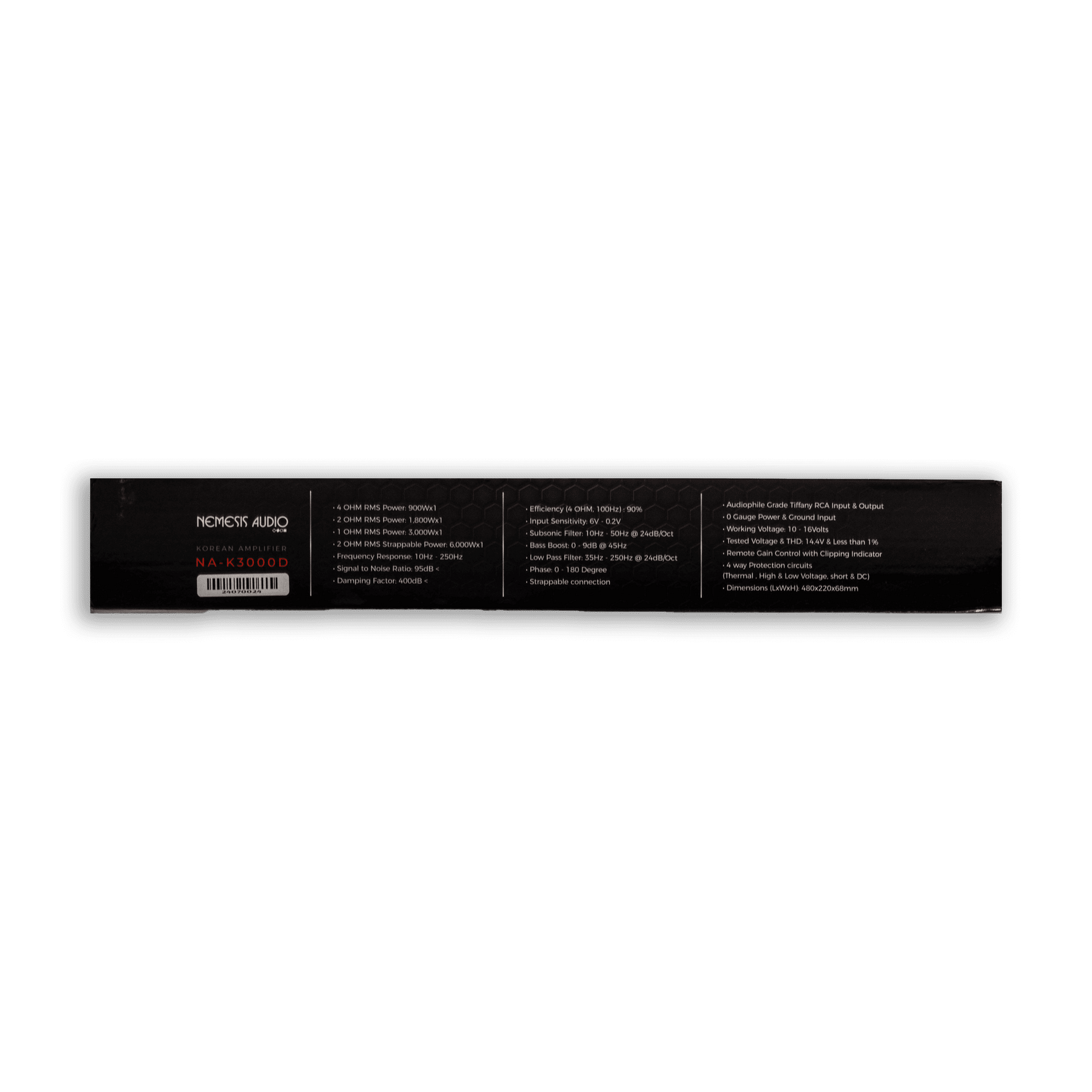 NA-K3000D | 3000W RMS @ 1-Ohm Class D 1-Channel Monoblock Car Amplifier Made In Korea Team Series image 5