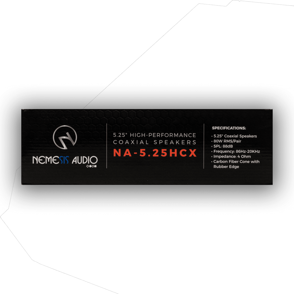 Nemesis Audio NA-5.25HCX 5.25-inch 110W RMS speaker retail box side