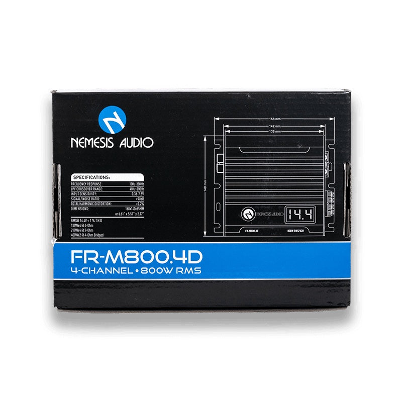 Nemesis Audio FR-M800.4D compact Class D amp chassis detail