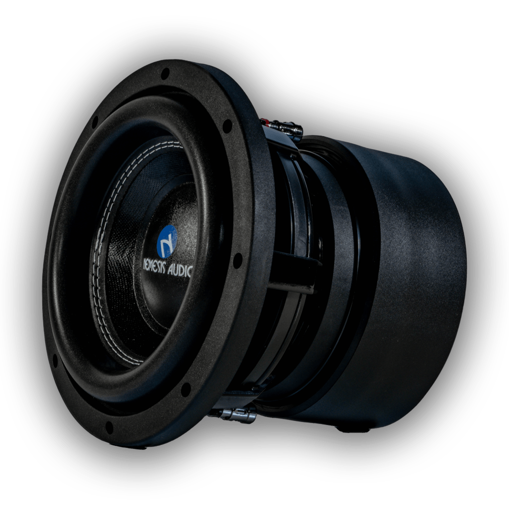 Nemesis Audio NA-8M 8-inch 700W RMS subwoofer right angle view