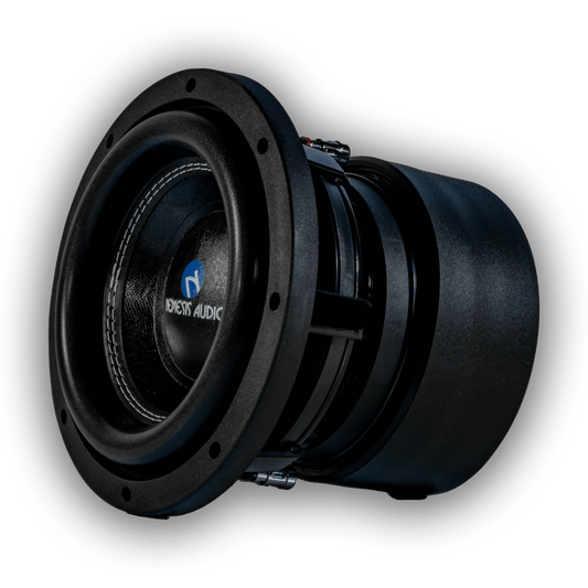 Nemesis Audio NA-8M 8-inch 700W RMS subwoofer right angle view