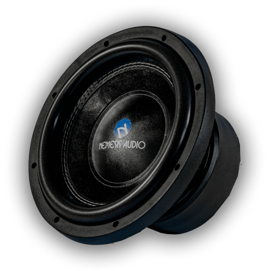 Nemesis Audio NA-10D4 10 inch subwoofer right side view for universal single cab 2x10 bass package