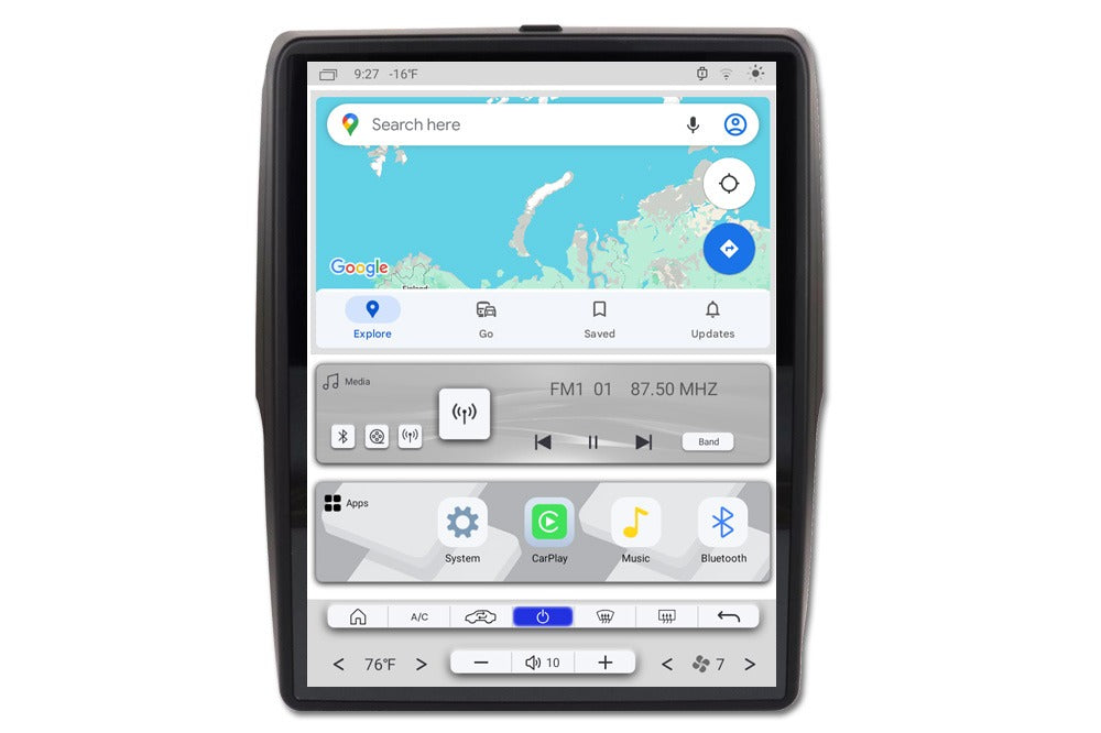 Linkswell T-Style LITE 2 radio for 2013-2019 RAM 1500 large touchscreen head unit LT-DGOP12-1RR-6C
