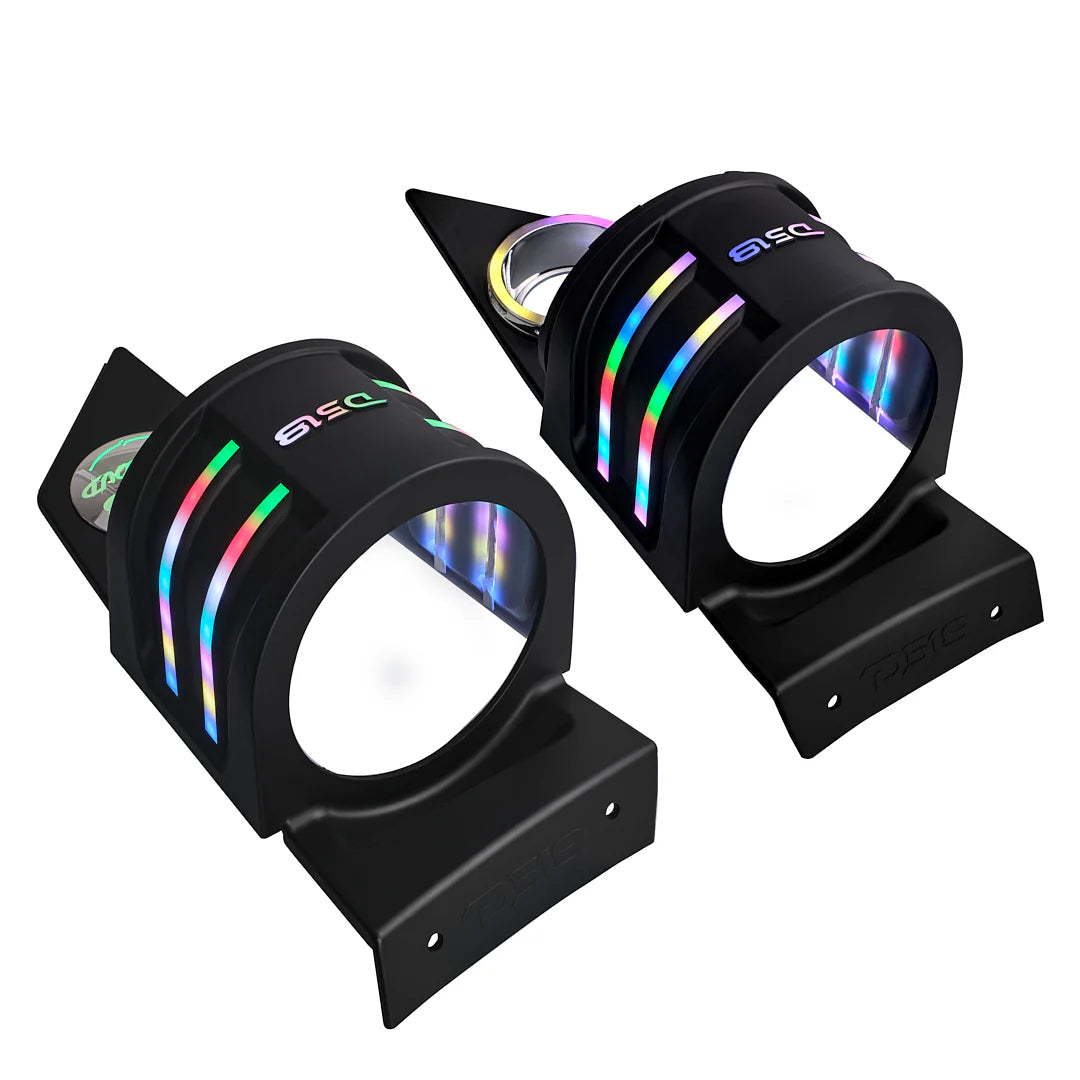 DS18 SLG-HD6V2 Polaris Slingshot RGB LED speaker pods rear color view