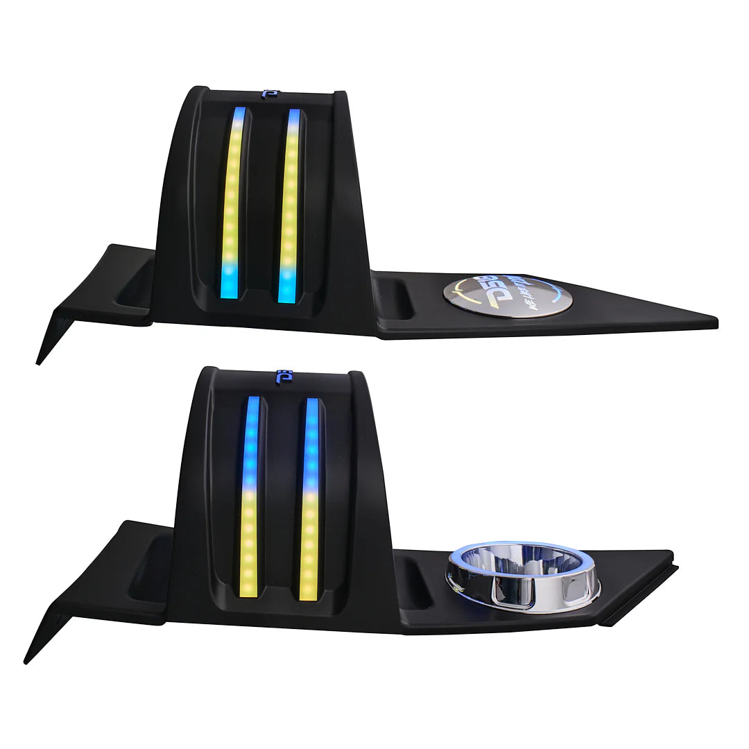 DS18 SLG-HD6V2 side view of Polaris Slingshot headrest speaker pods